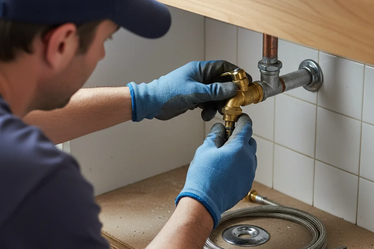 Shutoff valve and fitting work during Emergency Plumbing in Waxahachie